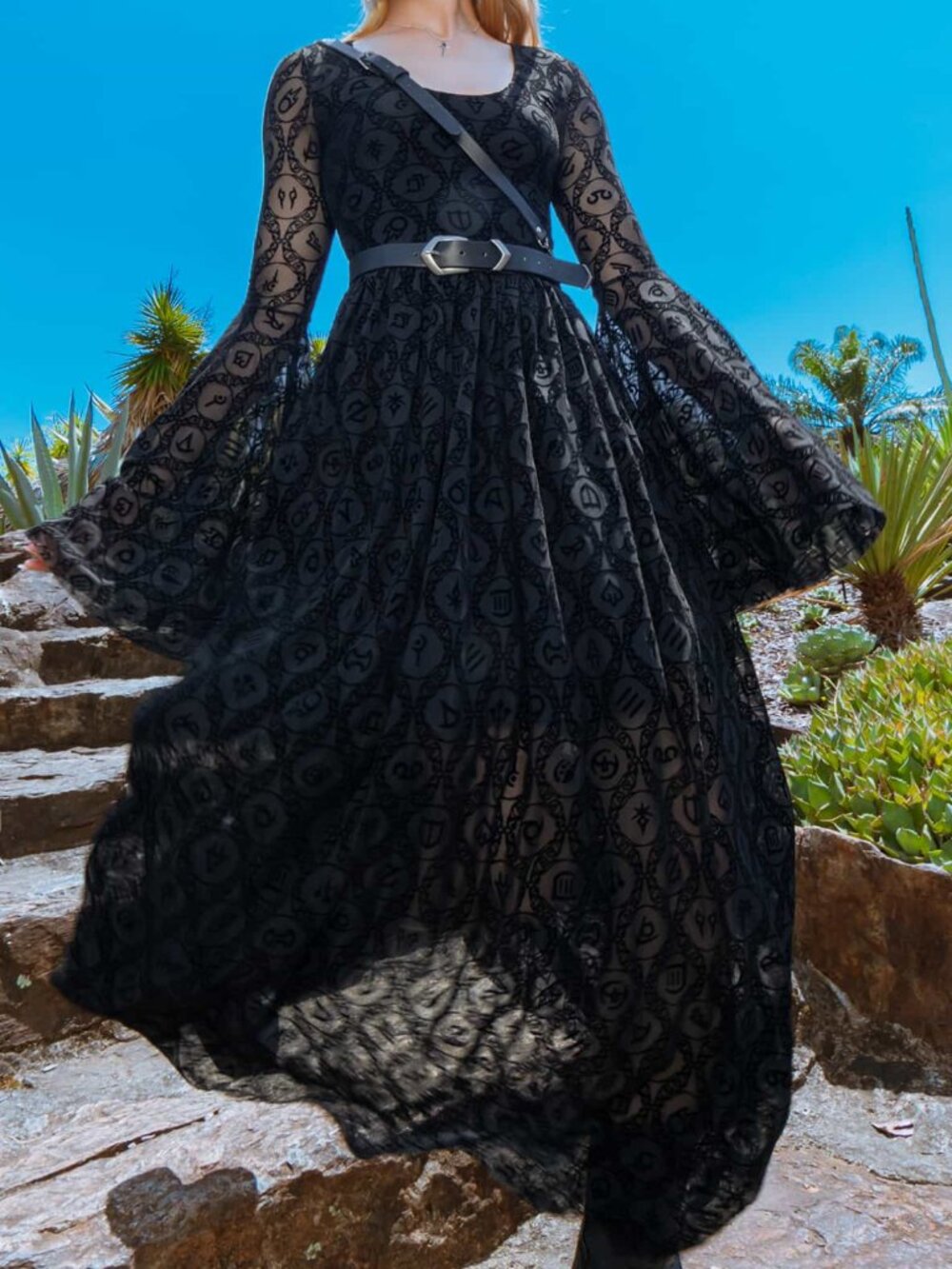 BlackMilk Final Fantasy XIV Job Icons Spectre Maxi Dress - Medium